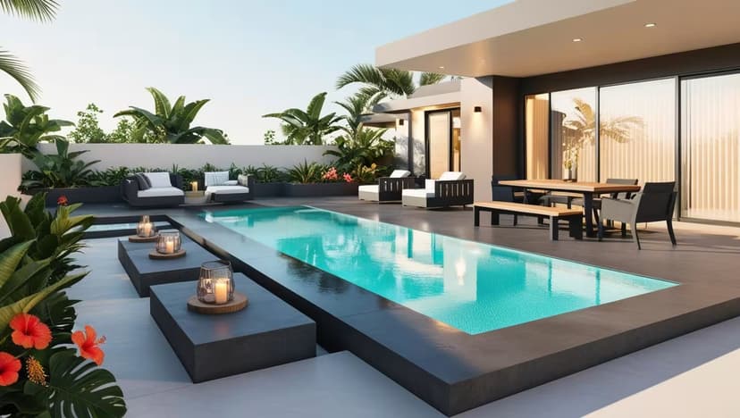 Elegant backyard